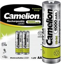 Изображение товара AA Аккумуляторная батарейка CAMELION NC-AA1000BP2,  2 шт. 1000мAч