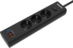 Сетевой фильтр Philips CHP4336BB/51, 3м, черный