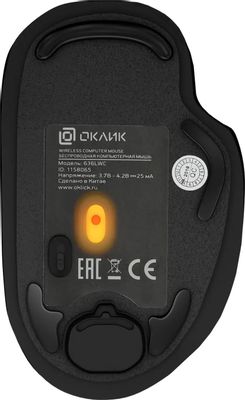 Мышь беспроводная Oklick 636LWC, радио, оптическая, USB, USB-C, 1600dpi ...