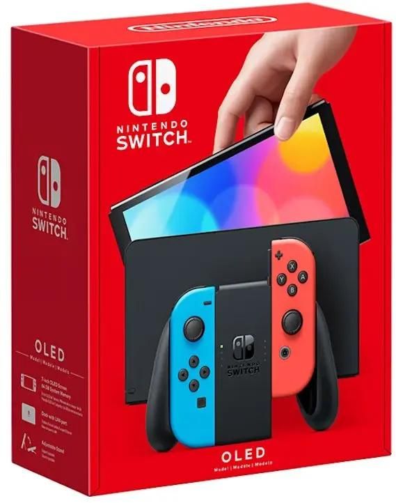 Nintendo Switch 新品 Портативная игровая консоль Nintendo Switch OLED Neon 64Gb, 64ГБ