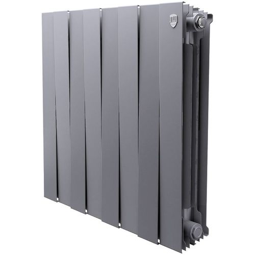 Радиатор биметаллический ROYAL THERMO PianoForte 500 Silver Satin, 500мм х 8 секций, боковое [нс-1176341] ROYAL THERMO