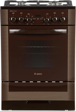 Газовая плита GEFEST ПГЭ 6502-03 0245, электрическая духовка, без крышки, чугун, коричневый