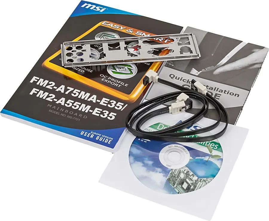 MSI FM2 A75MA E35 Socket FM2 AMD A75 FCH mATX Ret 733490