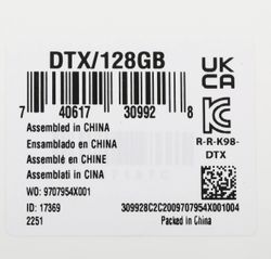 Флешка USB Kingston DataTraveler Exodia 128ГБ, USB3.2, черный и желтый