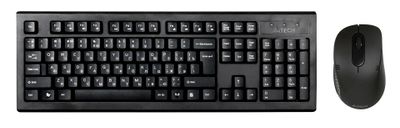Комплект (клавиатура+мышь) A4TECH 7100N, USB, беспроводной, черный