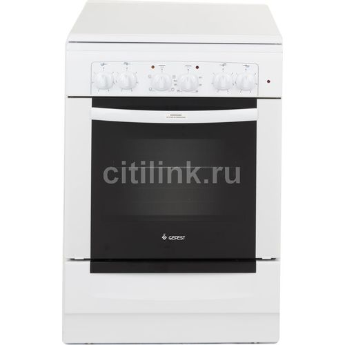Электрическая плита GEFEST ЭП Н Д 6140-01, эмаль, металлическая крышка, белый