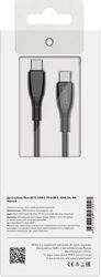 Кабель PERO DC-11, USB Type-C (m) - USB Type-C (m), 3м, черный