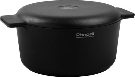 Кастрюля 4.6л Rondell Black Edition RDA-2097, алюминиевая, с крышкой