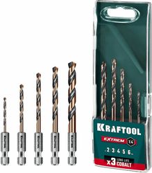 Набор сверл Kraftool 29652-H5,  по металлу,  шестигранный