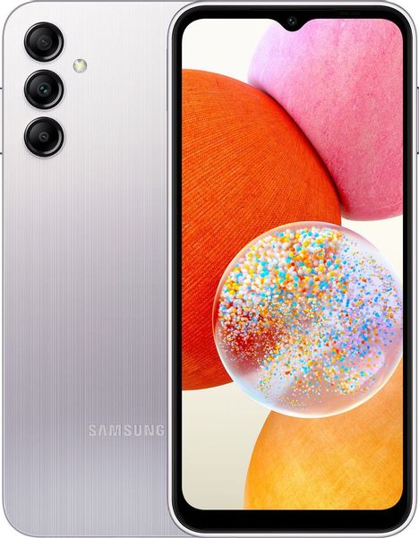 Смартфон Samsung Galaxy A14 4/128Gb, SM-A145, серебристый