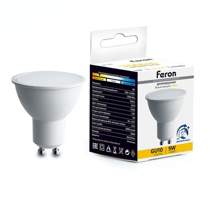 Упаковка ламп LED FERON GU10,  софит, 9Вт, LB-561, 10 шт. [51061-10]