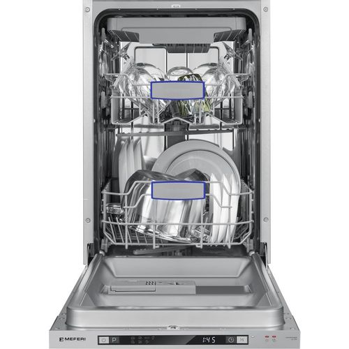 Встраиваемая посудомоечная машина MEFERI Ultra MDW4573, узкая, ширина 44.8см, полновстраиваемая, загрузка 10 комплектов