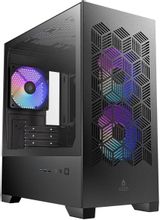 Изображение товара Корпус mATX AZZA Aerohex-M, Micro-Tower, без БП,  черный [csaz-203a03m]