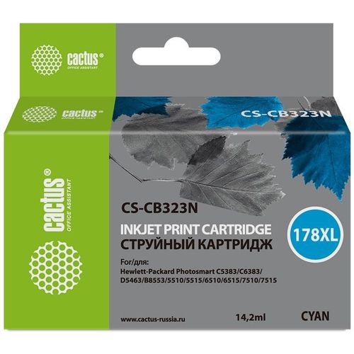 Картридж Cactus CS-CB323N(CS-CB323), №178XL, синий / CS-CB323N(CS-CB323)