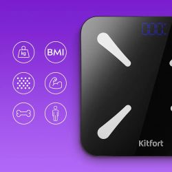 Напольные весы KitFort КТ-848, цвет: черный