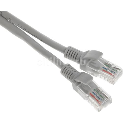 Патч-корд REXANT вилка RJ-45, вилка RJ-45, кат.5E, ПВХ, 5м, серый [18-1007]