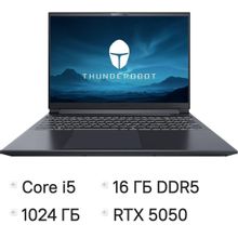 Изображение товара Ноутбук игровой THUNDEROBOT Range 16 Evo, 16", IPS, Intel Core i5 13420H 2.1ГГц, 8-ядерный, 16ГБ DDR5, 1ТБ SSD,  NVIDIA GeForce  RTX 5050 для ноутбуков - 8 ГБ, TGP 115Вт,  FreeDOS,  черный [jt009p00kru]