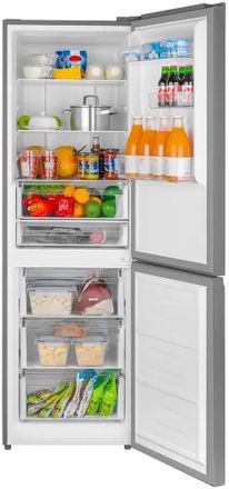 Холодильник двухкамерный WEISSGAUFF WRK 185 Total NoFrost Inverter Inox Full No Frost, инверторный, нержавеющая сталь
