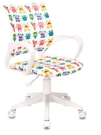 Кресло детское Бюрократ Бюрокидс 1 (Burokids 1 W), ткань, до 120кг, мультиколор