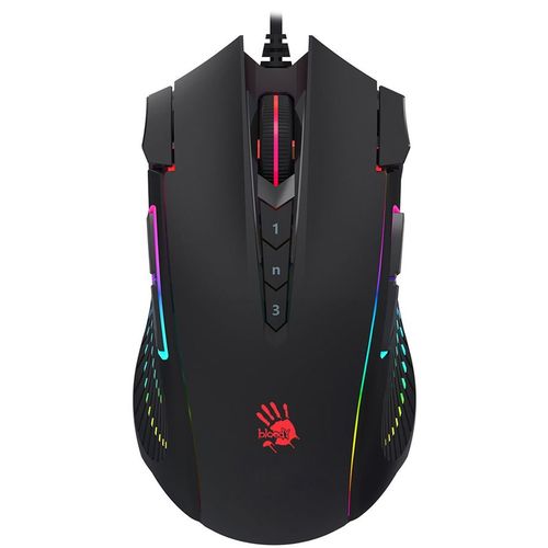 Мышь проводная A4TECH Bloody J90s, игровая, оптическая, USB, 8000dpi, черный [j90s black activated]