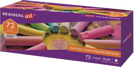 Пастель сухая BRAUBERG 181463 181463,  круглые,  72 цвета