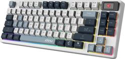 Клавиатура MSI Forge GK600, беспроводная, механическая, белый/синий