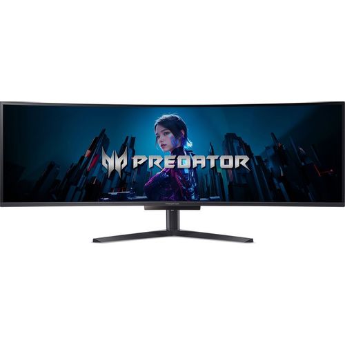 49" Монитор Acer Predator X49Vbmiiphuzx, 5120x1440, QD OLED, 144Гц, 2хHDMI, 1хDP, изогнутый, черный [um.sxxcd.v01]