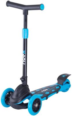 Самокат RIDEX 3D Robin, детский, 3-колесный, 120мм, 90мм, голубой неоновый/черный [ут-00018407]