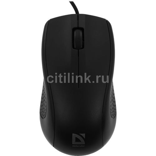 Мышь проводная Defender MB-160, оптическая, USB, 1000dpi, черный [52160]