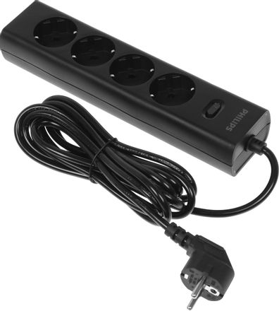 Сетевой фильтр Philips CHP2145BB/51, 3м, черный