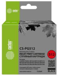 Картридж Cactus CS-PG512, черный
