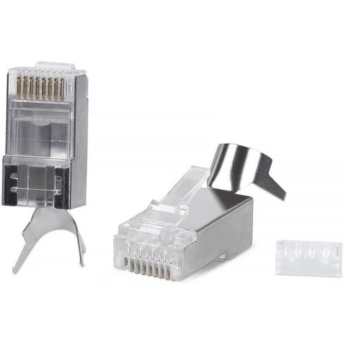 Коннектор CABEUS 8P8C-SH-C6(1.35)-TWP FTP кат.6 RJ45 серебристый 100 шт./кор.