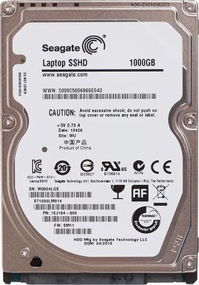 Жесткий диск Seagate Laptop SSHD ST1000LM014,  1ТБ,  гибридный HDD/SSD,  SATA III,  2.5"