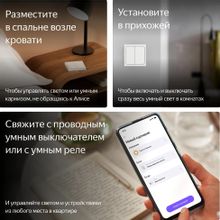 Умный выключатель ЯНДЕКС YNDX-00535, двухклавишный, белый
