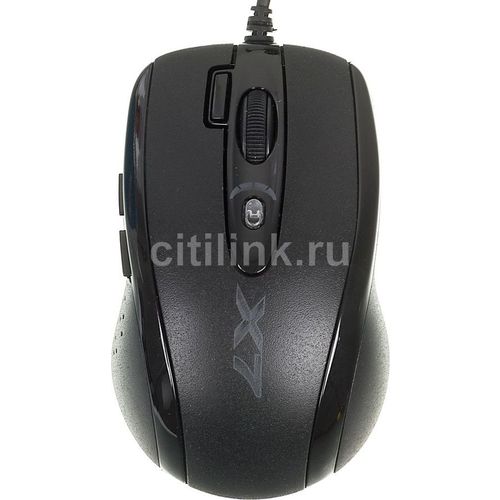 Мышь проводная A4TECH X-710MK, игровая, оптическая, USB, 2000dpi, черный [x-710mk usb]