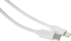 Изображение товара Кабель Buro Lightning (m) -  USB Type-C (m),  1м,  3A,  белый [pd18w]