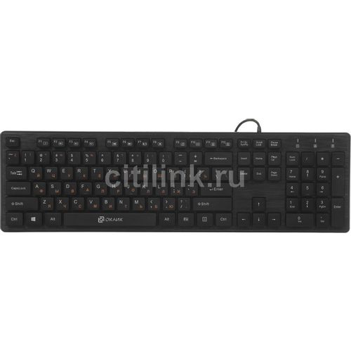Клавиатура Oklick 520M2U, проводная, USB, мембранная, черный [1061587]