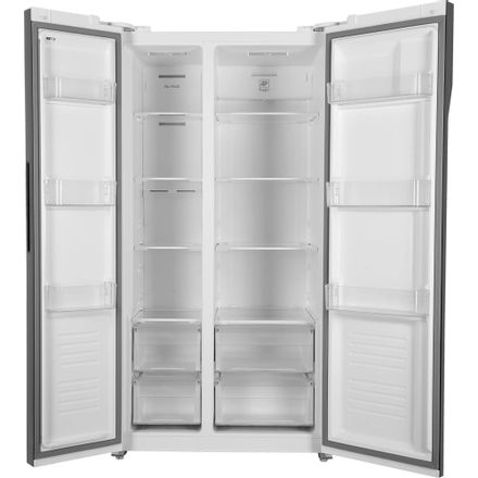 Холодильник двухкамерный Hyundai CS5003F Total No Frost, Side by Side, инверторный, белый