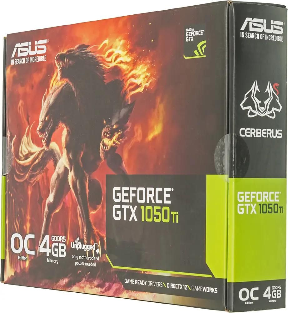 ASUS NVIDIA GeForce GTX 1050TI CERBERUS GTX1050TI O4G 4 GDDR5 OC Ret 1029252
