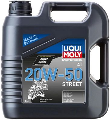 Моторное масло LIQUI MOLY Motorbike 4T Street, 20W-50, 4л, минеральное [1696]