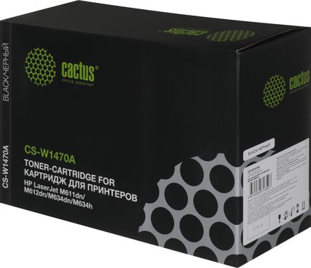 Картридж Cactus CS-W1470A, 147A, черный / CS-W1470A