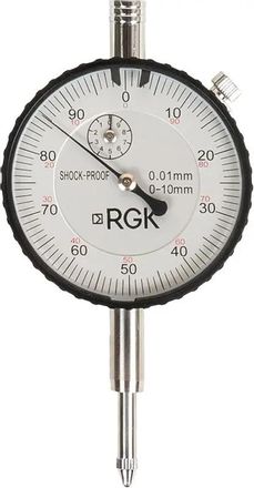 Индикатор часового типа RGK CH-10,  10 мм,  разм.шага:0.01мм [779593]