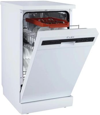 Посудомоечная машина LEX DW 4562 WH, узкая, напольная, 44.8см, загрузка ...