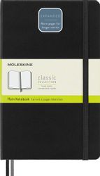 Блокнот Moleskine Classic Expended,  400стр,  без разлиновки,  твердая обложка,  черный