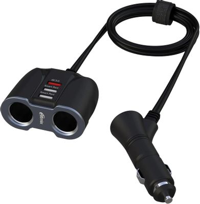 Разветвитель розетки прикуривателя Ritmix RM-23XQC [80000162] – купить ...