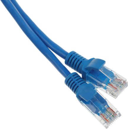 Патч-корд CABLEXPERT PP12-0.5M/B литой (molded), UTP, кат.5E, 0.5м, 4 пары, 26AWG, алюминий омедненный, многожильный, синий