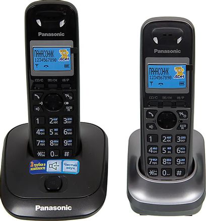Радиотелефон Panasonic KX-TG2512RU2, титан