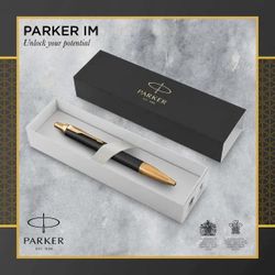 Ручка шариковая Parker IM Premium K323 Black GT чернила синий коробка подарочная