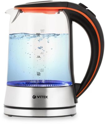 Чайник электрический Vitek VT-7005-01, 2200Вт, серебристый