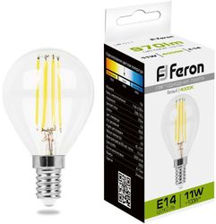 Упаковка ламп LED FERON E14, шар, 11Вт, 10 шт.